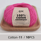 10PCS 100% Organic Cotton Yarn