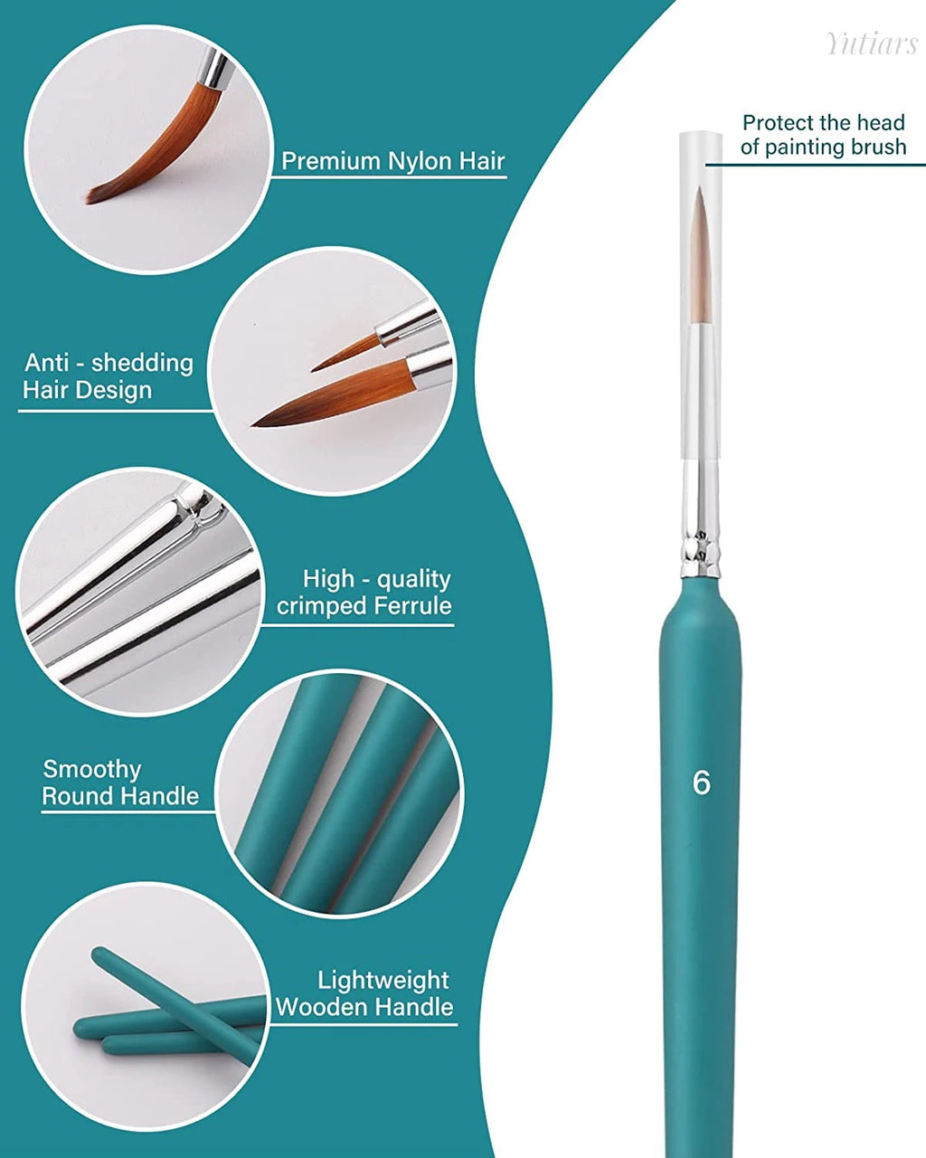 11/22pcs Miniature Paint Brushes Art Painting Brushes