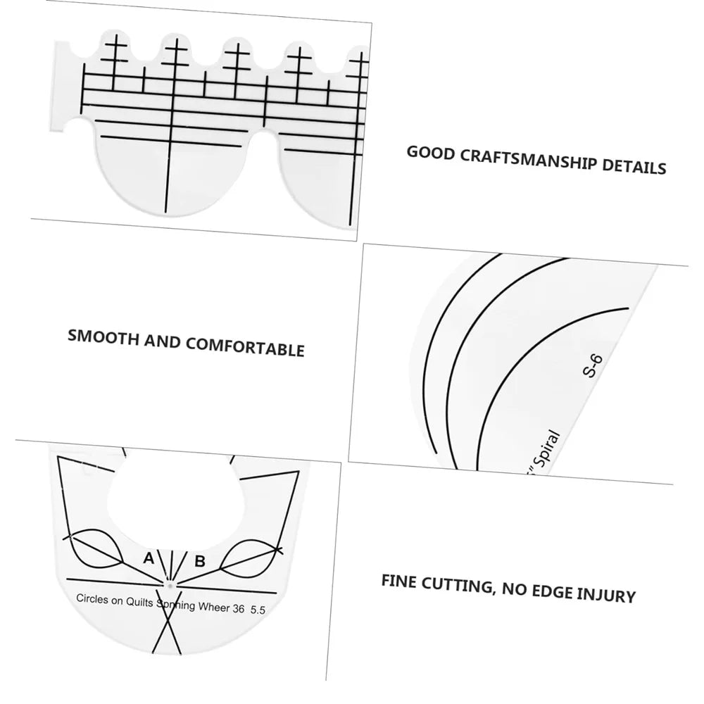 6 Pcs Patchwork Ruler Quilting Tools Templates Set