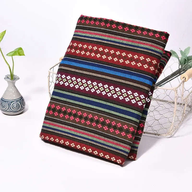 Dyed Ethnic Style Cotton Linen Fabric