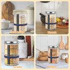 Sourdough Starter Jar Kit 900ml Clear Glass Kitchen Tools