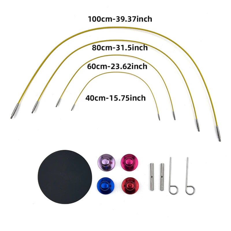 Aluminum Circular Knitting Needles Set Interchangeable