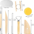 8-piece set of pottery tools