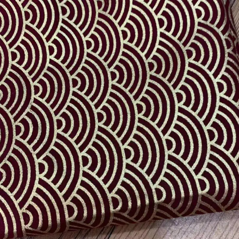 Japanese Style Kimono Bronzed Cotton Fabric