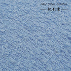Sky Blue Circle Wool Tweed Fabric
