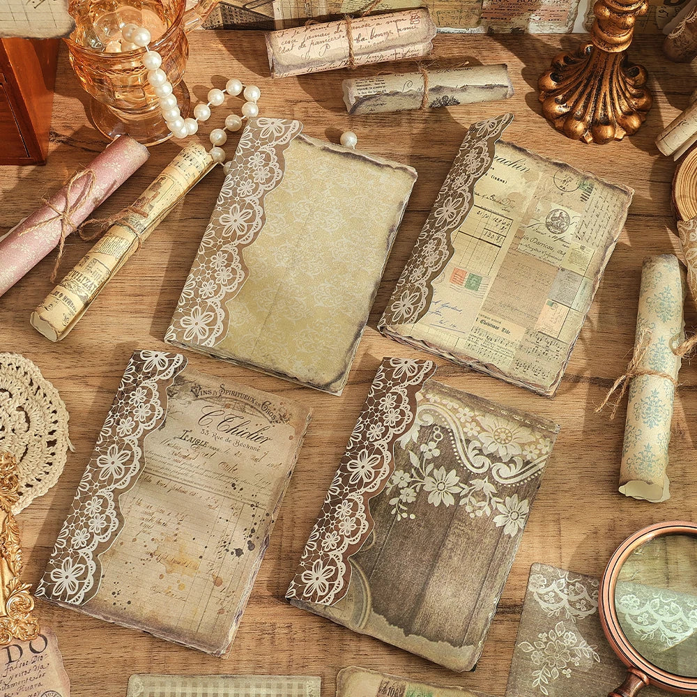 50 sheets Vintage Non-sticky Scrapbook Paper