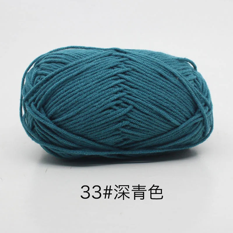 40-50g/Set 4ply Milk Cotton(80%) Knitting Yarn