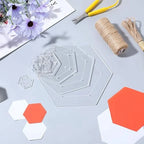 6Pcs Hexagon Quilting Template