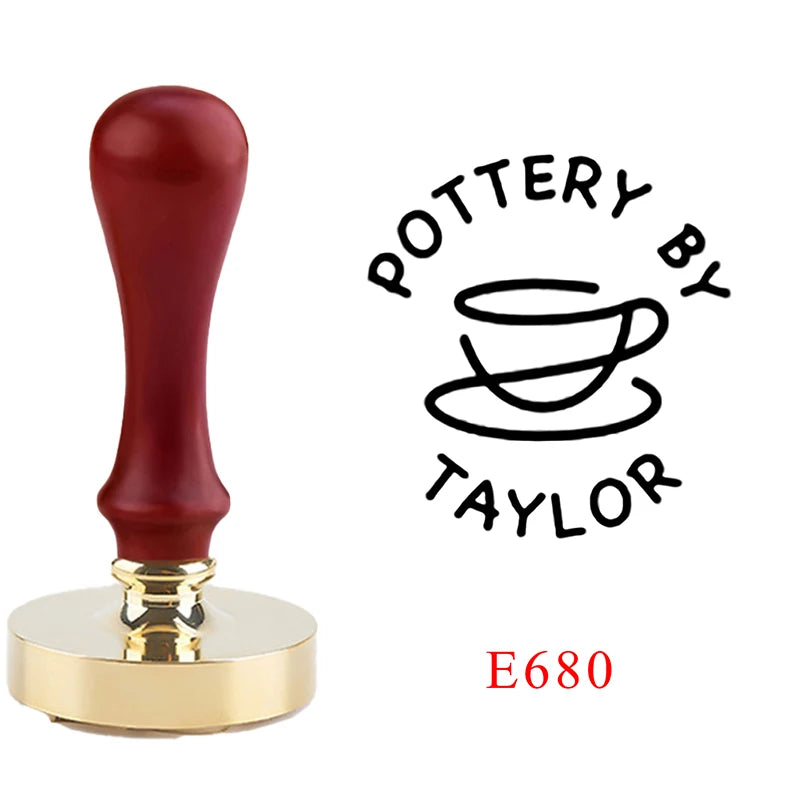 Custom Pottery Stamp for Clay Logo Design Personalized Customized Stamp
