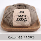 10PCS 100% Organic Cotton Yarn