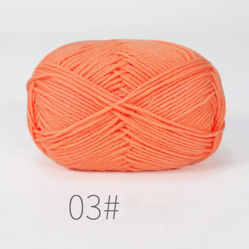 50g Milk Cotton Crochet Yarn 4ply