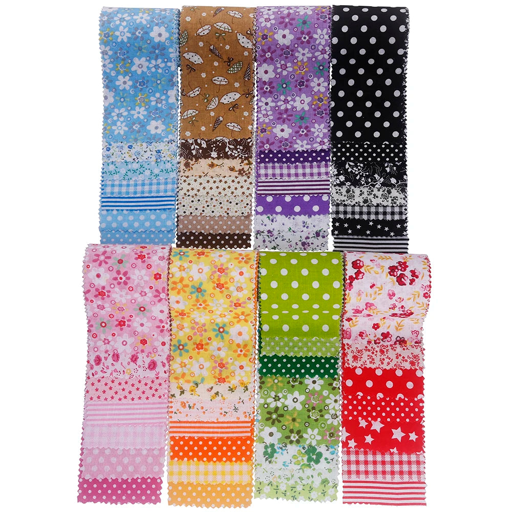 Pre-Cut Jelly Roll Cotton Fabric