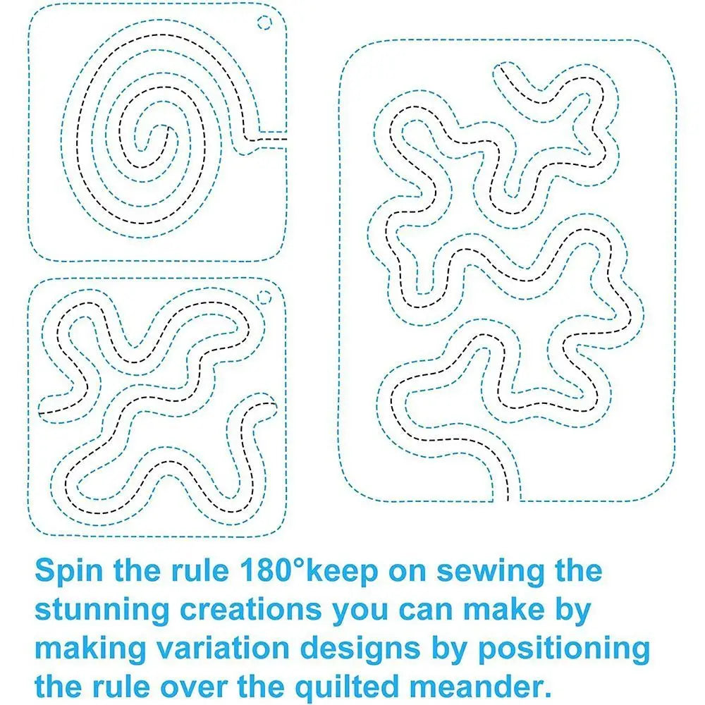 3PCS Quilting Template Ruler Sewing Rulers
