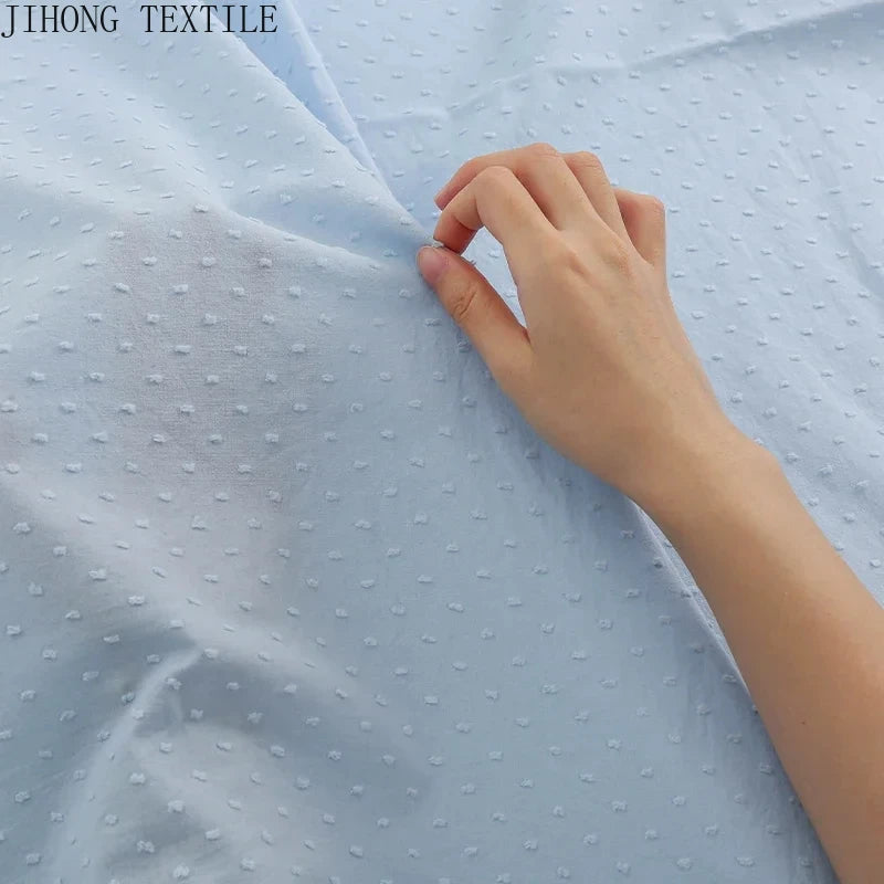 100% Cotton Jacquard Dot Swiss Woven Fabric