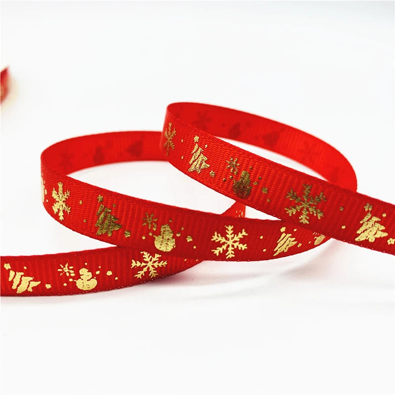 5yards/Lot 10mm Christmas Ribbon