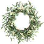 20 Inch Artificial Green Eucalyptus Leaf Wreath
