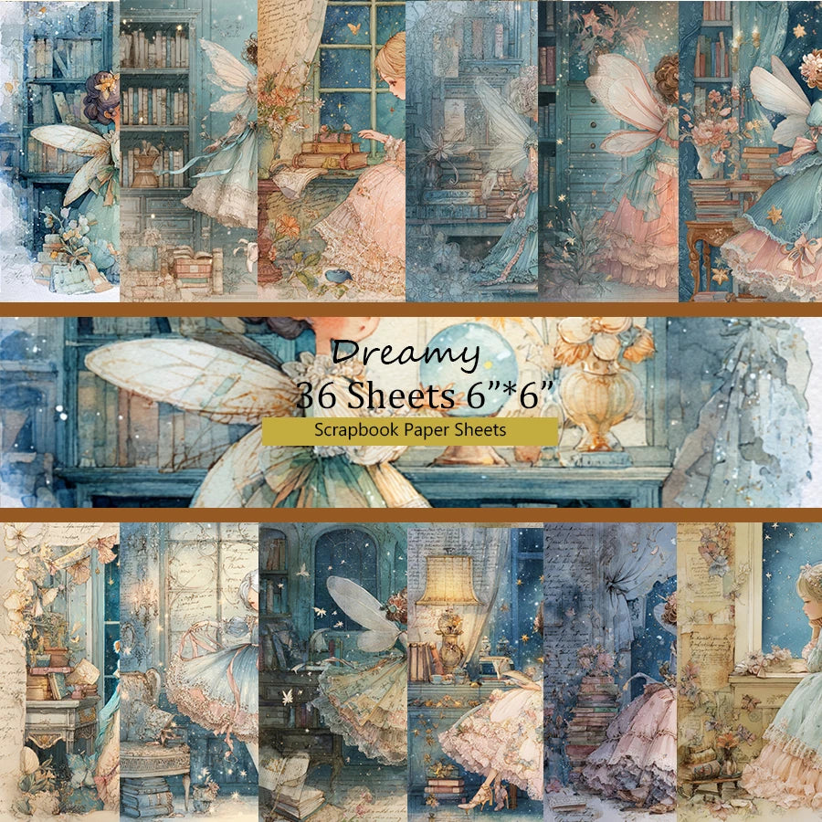 36 Sheets 6"x6" Decorative Scrapbook Paper