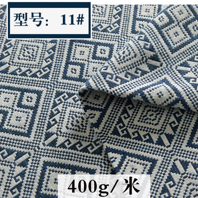Dyed Ethnic Style Cotton Linen Fabric