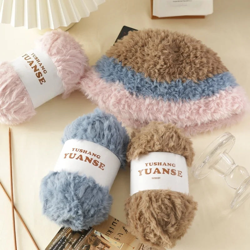 Faux Fur Yarn for Knitting