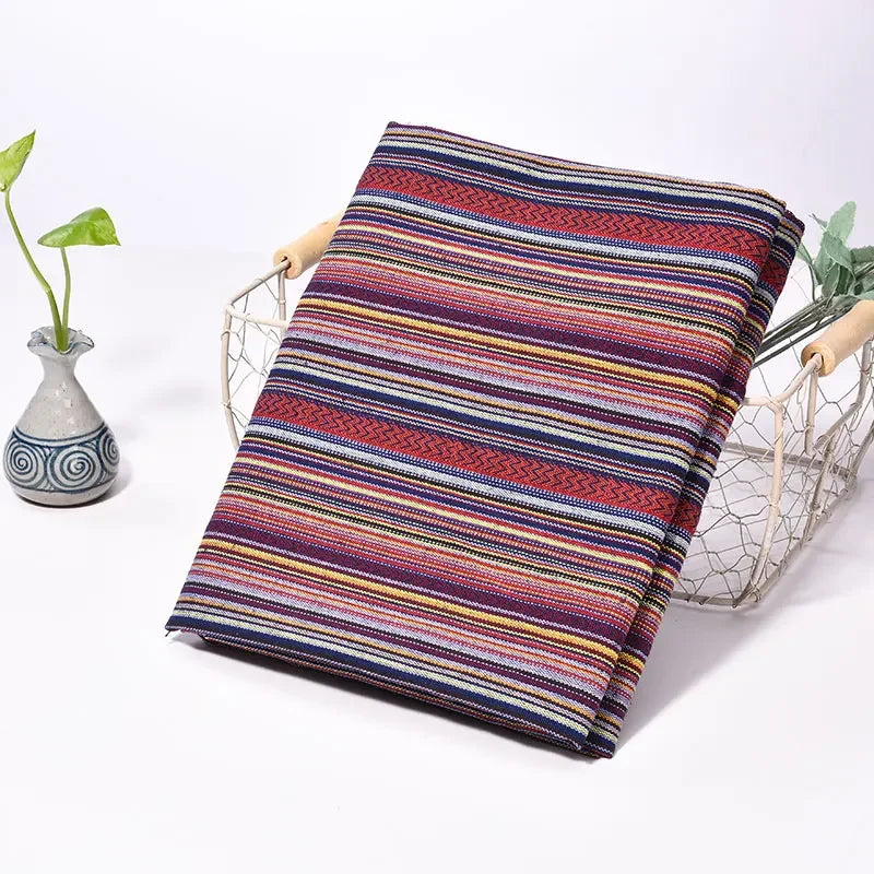 Dyed Ethnic Style Cotton Linen Fabric