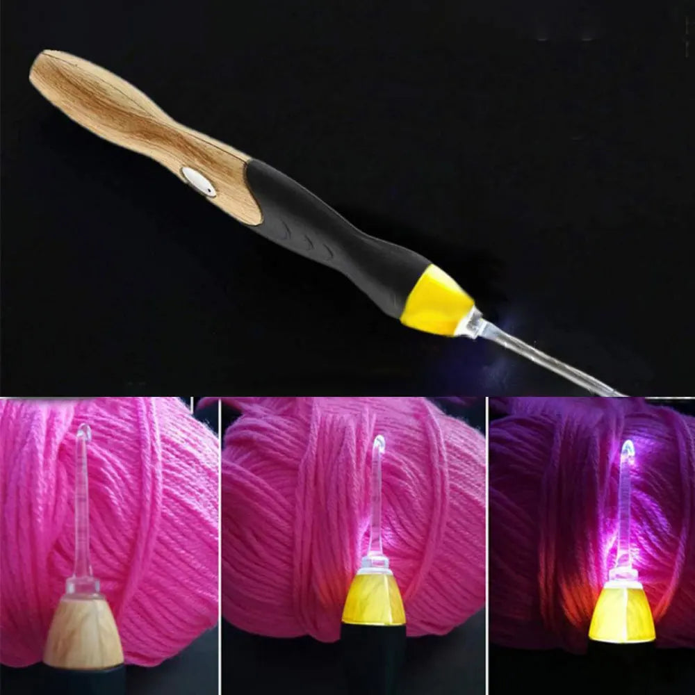 9-In-1 Luminous Led Needle USB Knitting Tool Kit