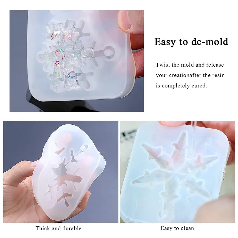 Silicone Snowflake Mold Handmade Jewelry Making