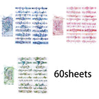 Mr Paper 2Style 60Pcs/bag Ice Crystals PET Long Strip Scrapbook Sticker