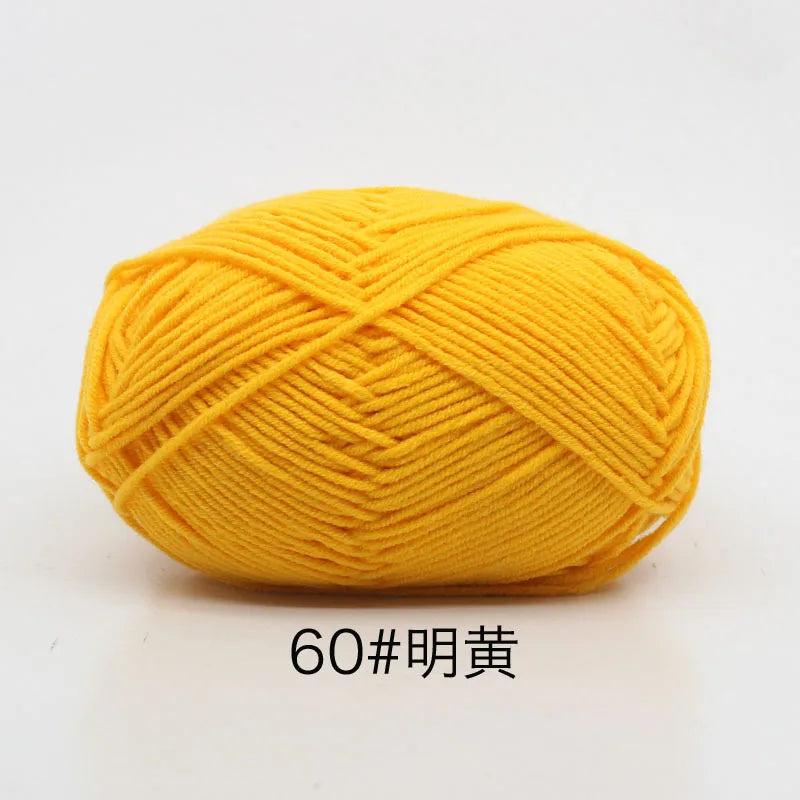 40-50g/Set 4ply Milk Cotton(80%) Knitting Yarn