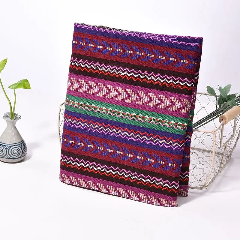 Dyed Ethnic Style Cotton Linen Fabric