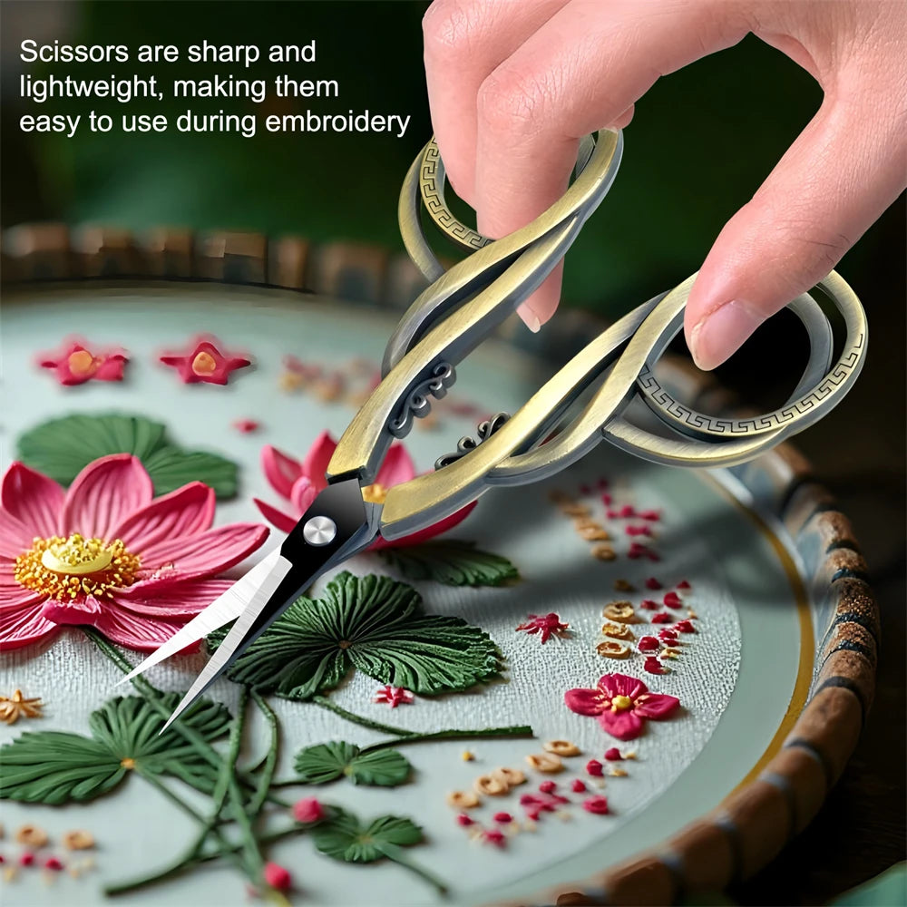 1/3PCS, Retro Sewing Scissors