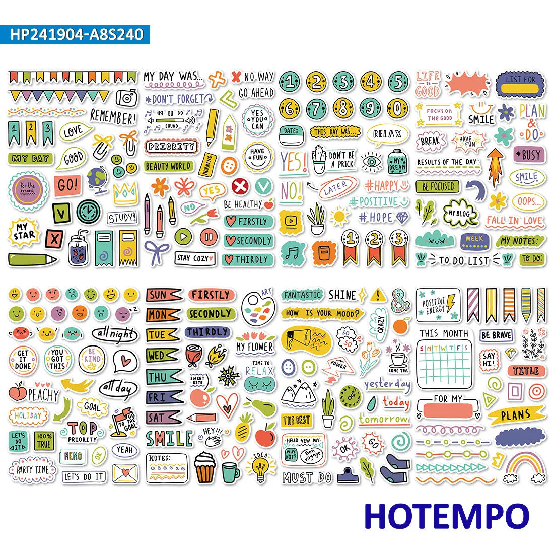 240Pieces Scrapbook To Do Plan