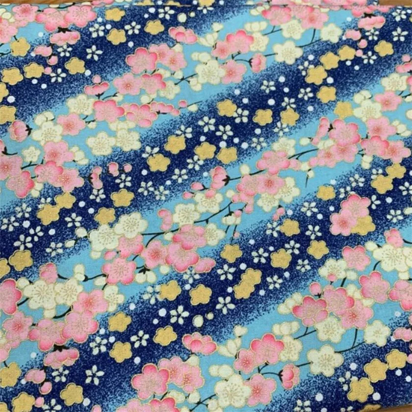 Japanese Style Kimono Bronzed Cotton Fabric