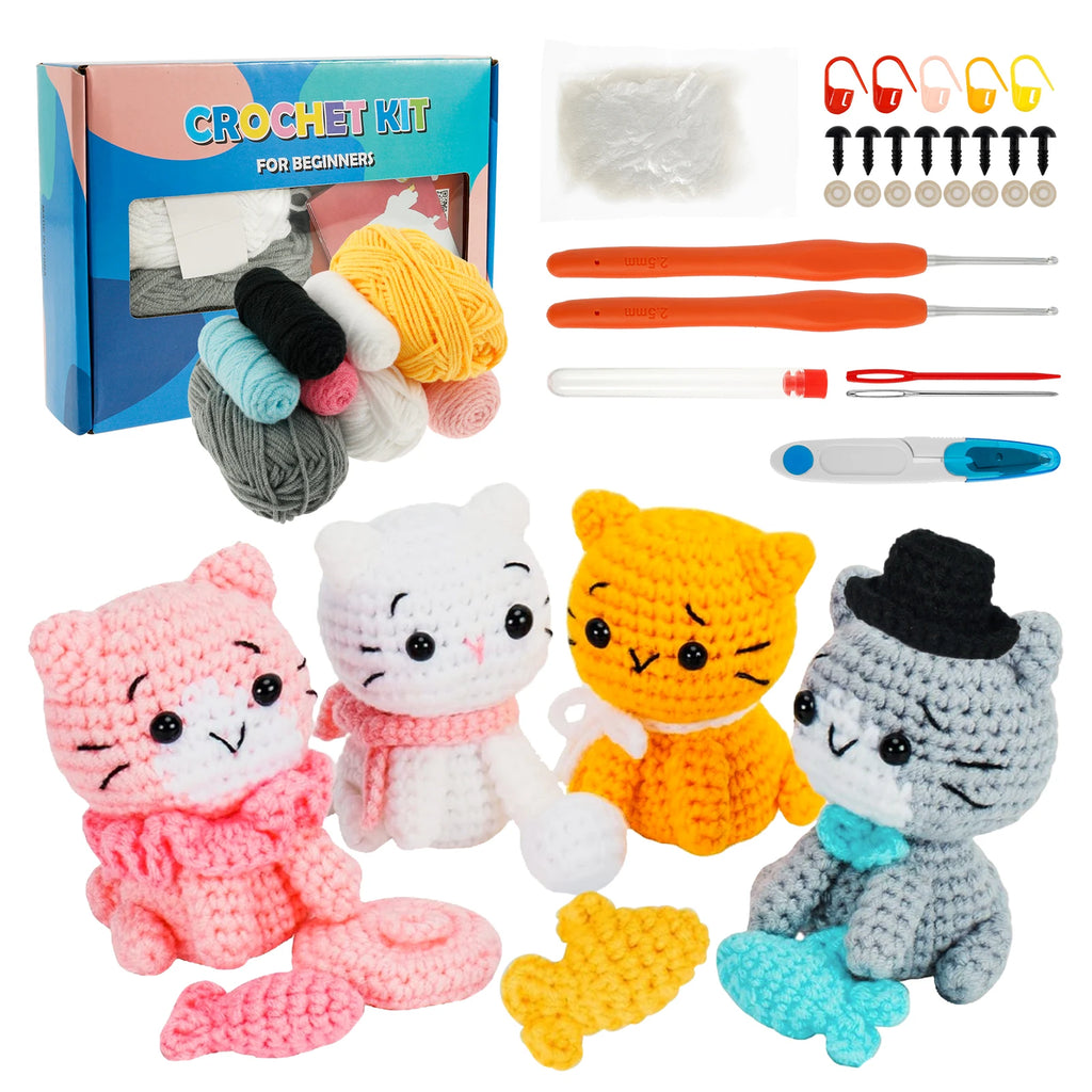 4Pcs Crochet Kit for Beginners