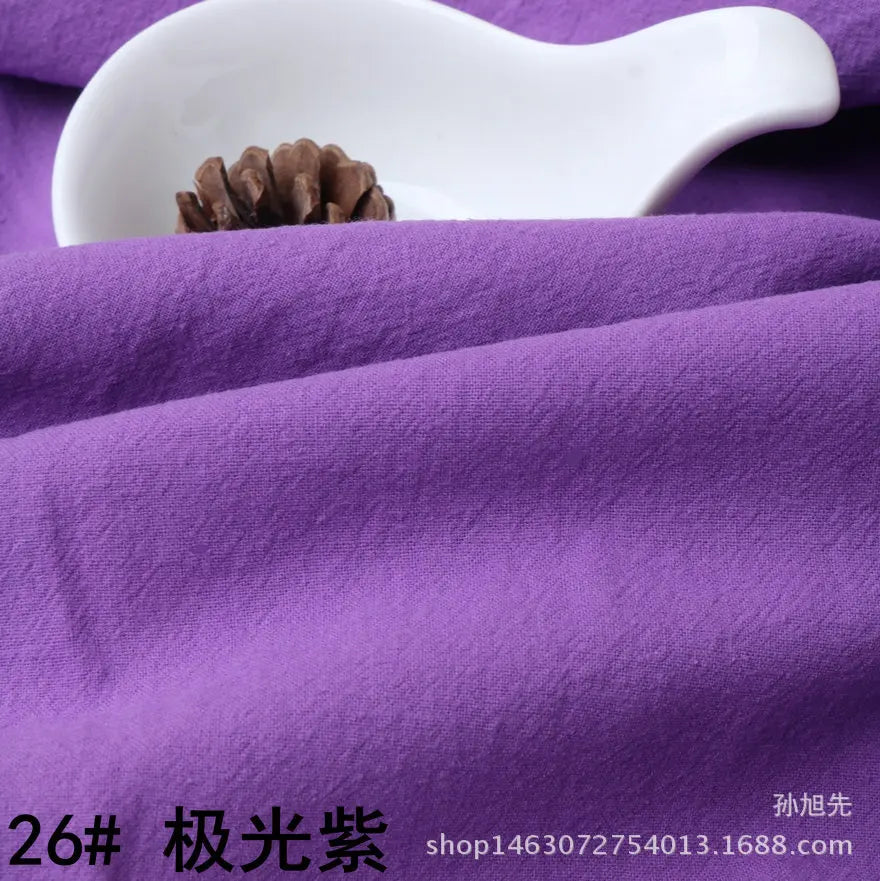 Cotton Linen Fabric Skin Texture Crepe
