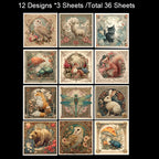 36 Sheets 6"x6" Decorative Scrapbook Paper