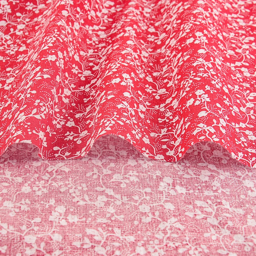 Lovely Fresh Red Printed Cloth 100% Cotton Fabric