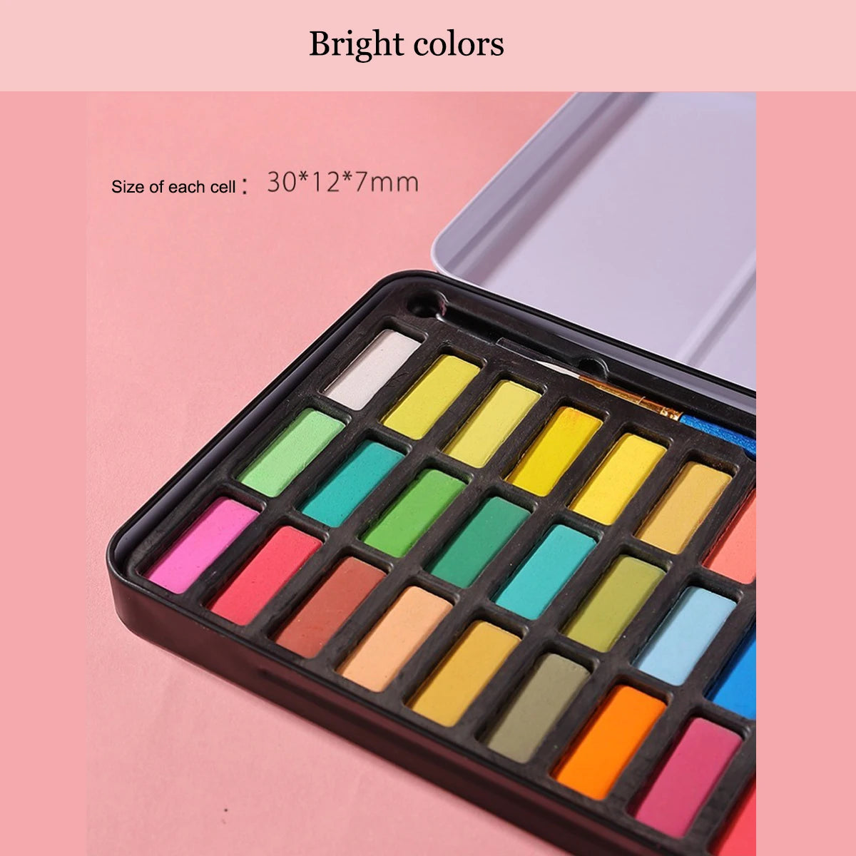 Portable Iron Box Solid Watercolor Paint Set