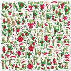 46pcs Christmas Letter Graffiti Stickers