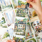 2m/roll City Landscape Washi Stickers