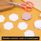 100/200/300 Count Paper Piecing Shapes Hexagon Paper Piecing Templates