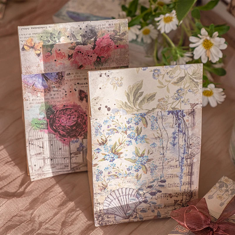 100 sheets Large Vintage Scrapbooking Decor