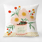 Throw pillow cover floral pattern