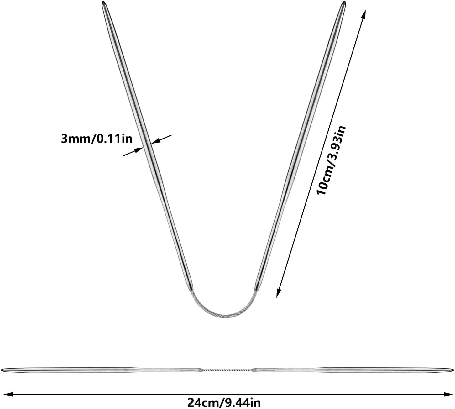 3Pcs Circular Knitting Needles