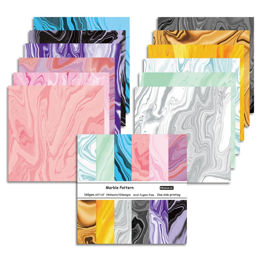 12 Sheet Scrapbook Paper 30x30cm