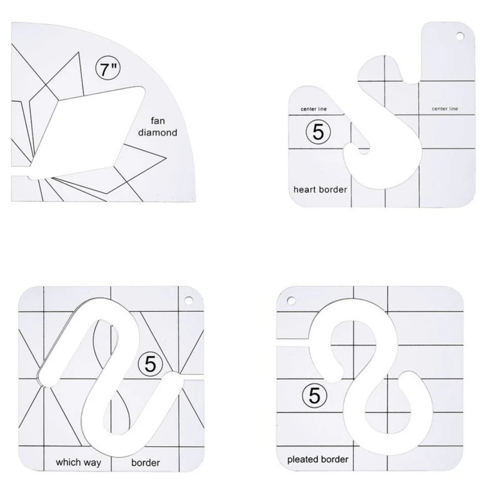 Quilting Tools Patchwork Ruler Templates Set