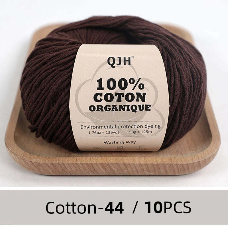 10PCS 100% Organic Cotton Yarn