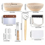 Natural Sourdough Bread Fermentation Basket Set