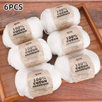 6pcs Cotton Soft Breathable Yarn