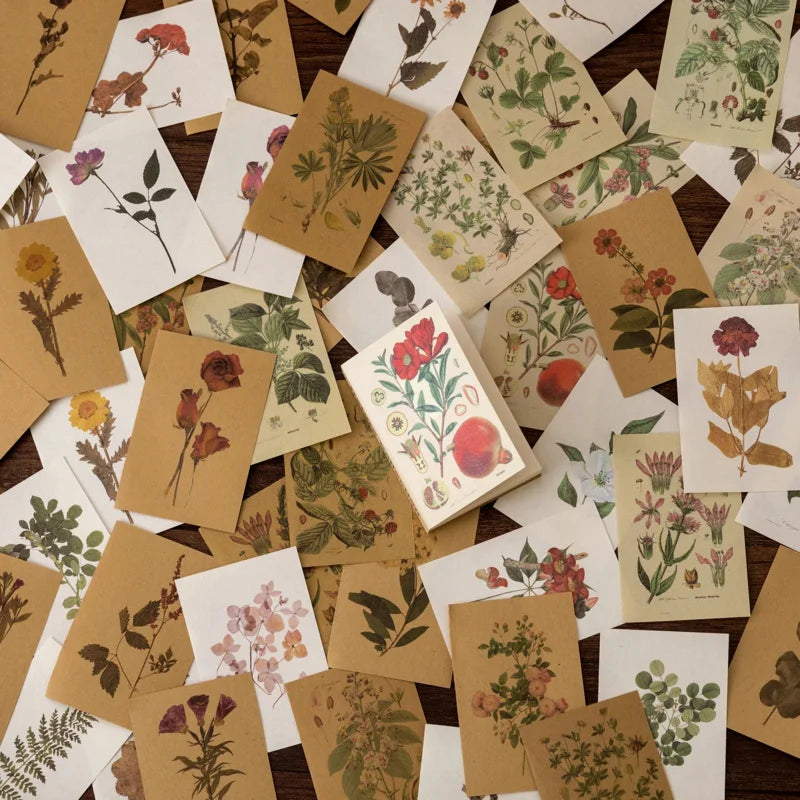 80pcs Scrapbooking Paper Rose Plant Fairy