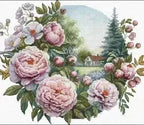 Peony Garden flower Sewing kit 16CT 14CT Unprinted Cross Stitch Kits